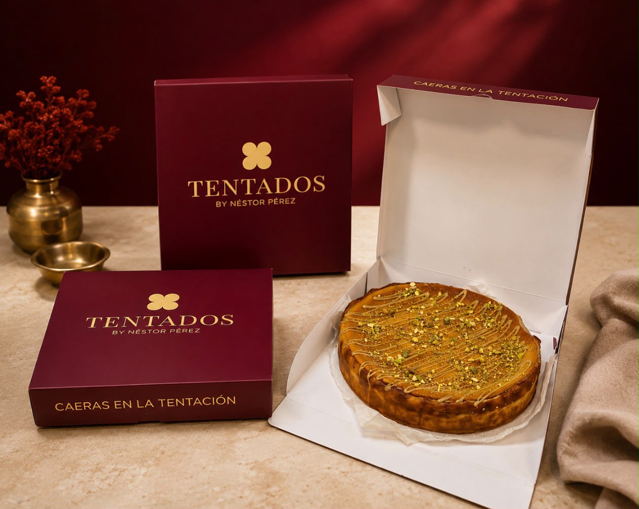 Packaging de Tentados con tarta artesanal